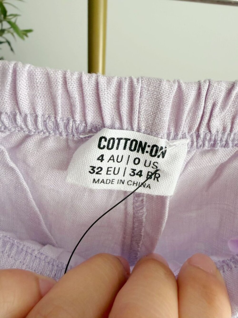 Cotton On Haven Side Tie Light Lilac Wide Leg Pants Size XS NWT - Picture 6 of 8
